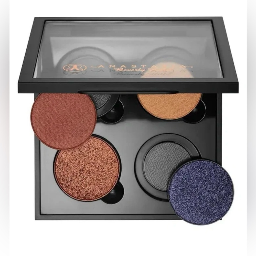 5 for 25⚡️Anastasia Eyeshadow Quad Palette 4-Well Refillable Compact Case